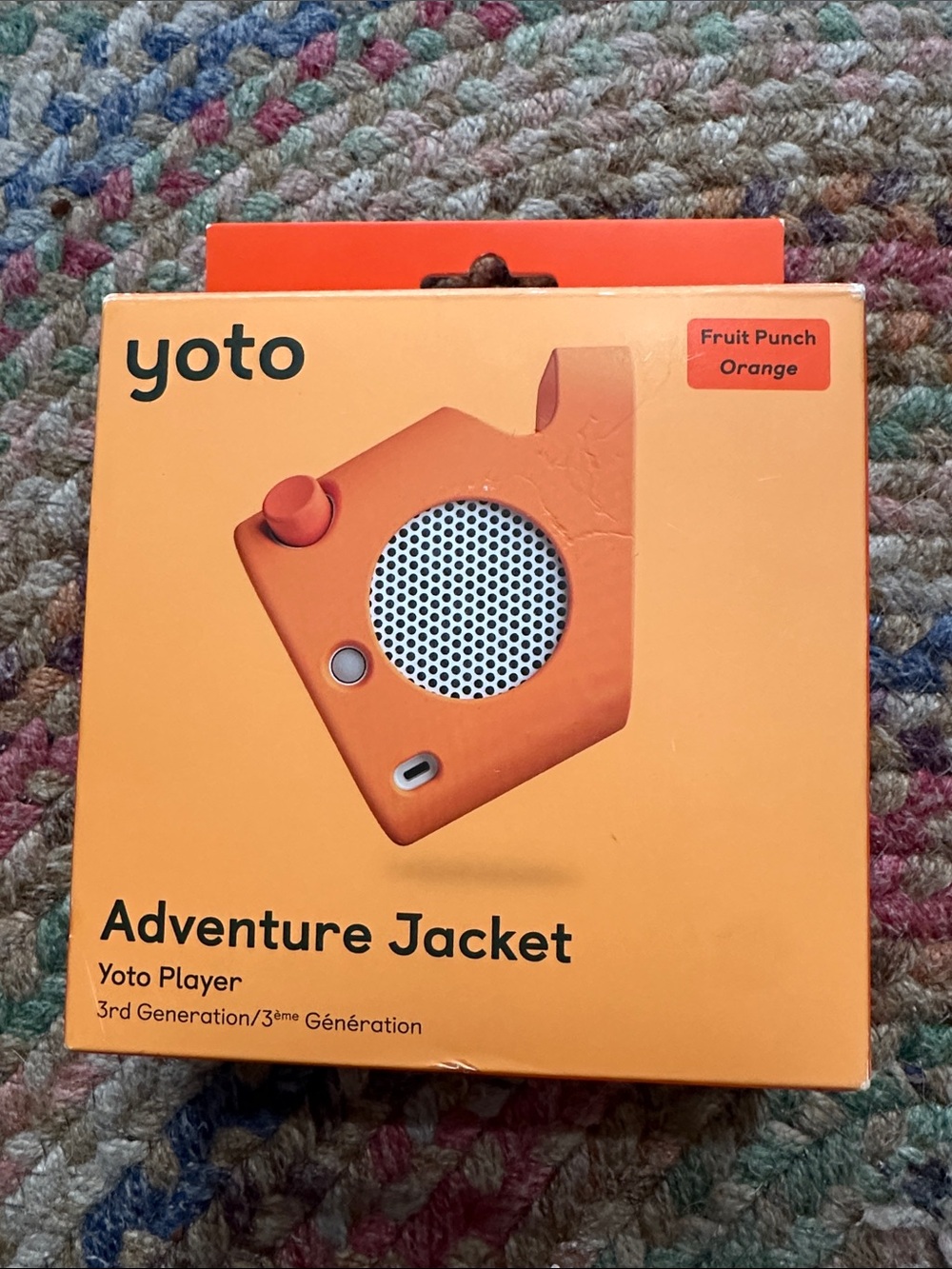 Yoto Player Adventure Jacket in Fruit Punch Orange (3rd Gen.) NWT NIB NEW